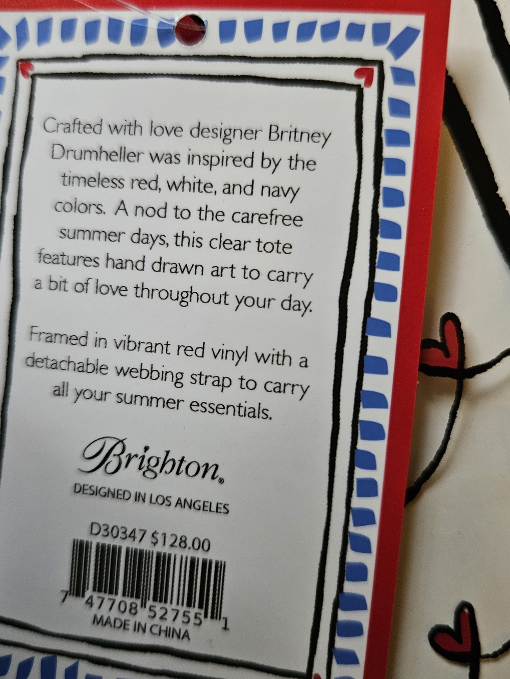 Brighton Striped Love Red Heart Tote Bag - Women - Picture 7 of 7